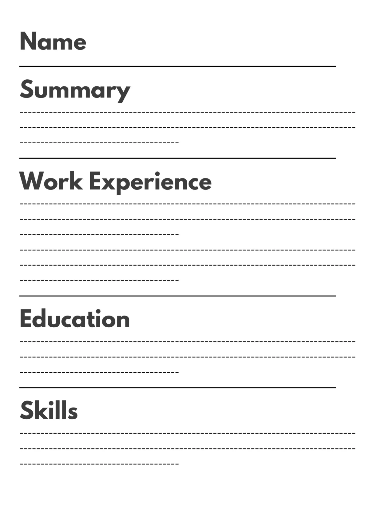 Submitting a Generic Resume